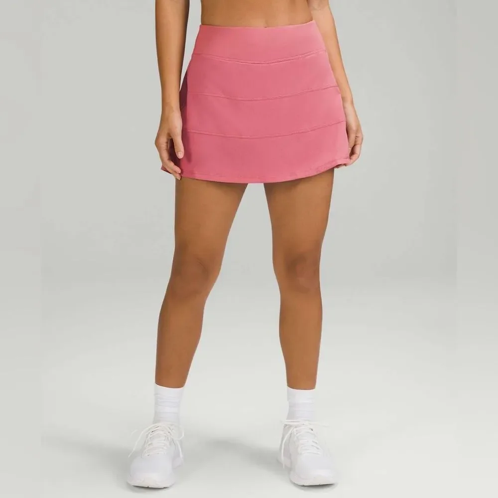 New Lululemon Pace Rival Mid-Rise Skirt *Long Brier Rose Size 8